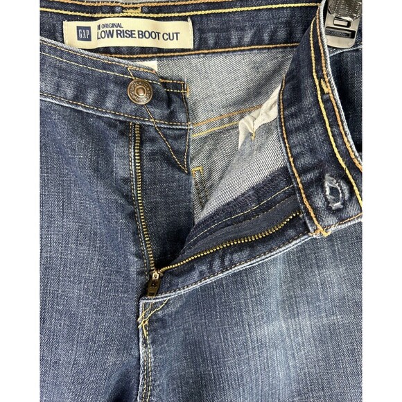 Gap Women's 10 Low Rise Boot Cut Ankle Blue Jeans Classic Flare Western Y2K 90s - Picture 5 of 12